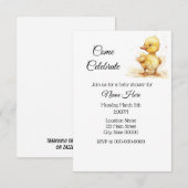 Invitation Baby shower simple à l'aquarelle (Devant / Derrière)
