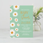 Invitation Baby shower simple aquarelle (Debout devant)