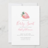 Invitation Baby Shower Simple aux Fruits Rouges Douceur (Devant)