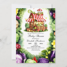 Baby shower simple de l'agriculteur de la pomme de