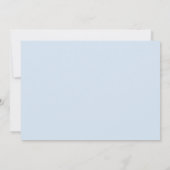 Invitation Baby Shower Simple Élégant Bleu Clair Écriture (Dos)