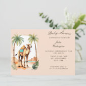 Invitation Baby shower simple en aquarelle (Debout devant)