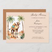 Invitation Baby shower simple en aquarelle (Devant / Derrière)