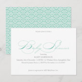 Invitation Baby shower simple en mousse de mer (Devant / Derrière)