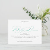 Invitation Baby shower simple en mousse de mer (Debout devant)