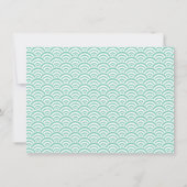 Invitation Baby shower simple en mousse de mer (Dos)