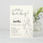 Invitation Baby shower simple et chic (Debout devant)