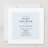 Invitation Baby shower simple et élégant (Devant)