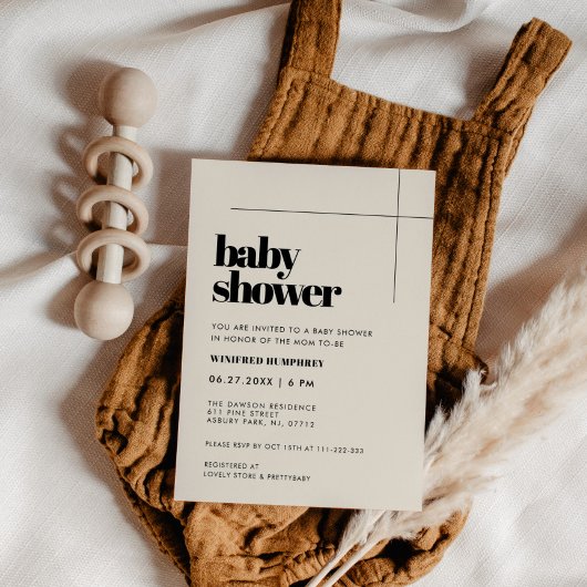 Invitation Baby shower simple et élégant