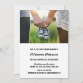 Invitation Baby shower simple moderne photo en couple (Devant)