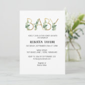 Invitation Baby shower simple pour bébé Slogan (Debout devant)