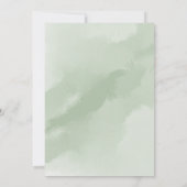 Invitation Baby Shower Simple Vert Sauge Oh Bébé (Dos)