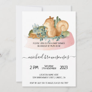 Invitation Baby-Shower Singe Tropical
