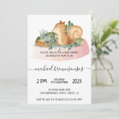 Invitation Baby-Shower Singe Tropical (Debout devant)