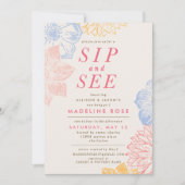Invitation baby shower *Sip And See* (Devant)
