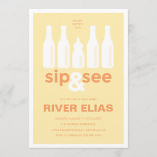 Invitation Baby shower Sip & See