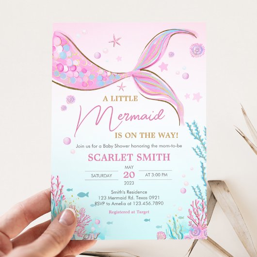 Invitation Baby Shower Sirène