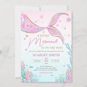 Invitation Baby Shower Sirène (Devant)