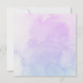 Invitation Baby Shower Sirène Aquarelle Sous Les Mers (Dos)