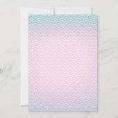 Invitation Baby shower sirène rose Turquoise pourp (Dos)