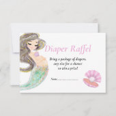 Invitation Baby shower sirène sous l'océan tombola (Devant)