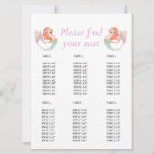 Invitation Baby Shower Sirène. Tableau sous la mer (Devant)