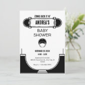 INVITATION BABY SHOWER SKATEBOARD (Debout devant)