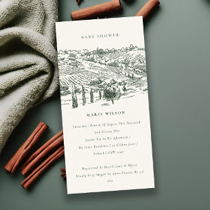 Invitation Baby shower Sketch Mountain de Green Wi