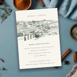 Invitation Baby shower Sketch Mountain de Green Wi