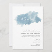 Invitation Baby shower Sky Blue Watercolor par courrier (Devant)