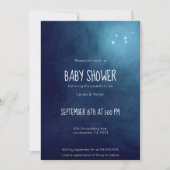 Invitation Baby shower Sky de nuit bleu foncé (Devant)