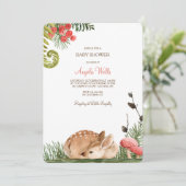 Invitation Baby shower Sleepy Fawn (Debout devant)