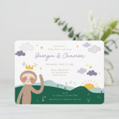 Invitation Baby Shower Sloth Slumberkins (Debout devant)