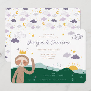 Invitation Baby Shower Sloth Slumberkins