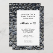 Invitation Baby shower Smooth Pebbles (Devant / Derrière)