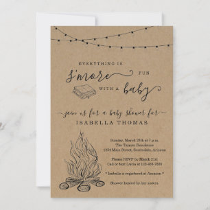 Invitation Baby shower S'mores