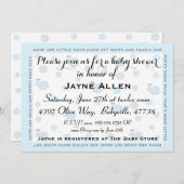 Invitation baby shower "Snips and Snails" (Devant / Derrière)