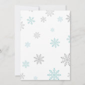 Invitation Baby shower Snowflakes, Twin Boys, Blue Winter (Dos)