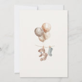 Invitation Baby shower Soft Boho Neutral Vêtements de bébé (Dos)