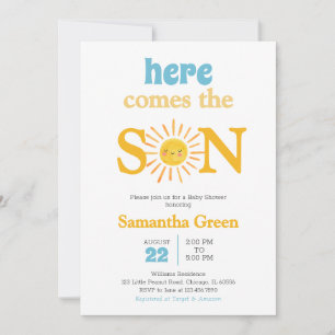 Invitation Baby shower solaire