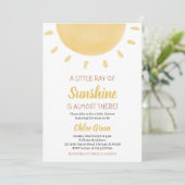 Invitation Baby shower solaire (Debout devant)