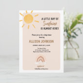 Invitation Baby shower solaire (Debout devant)