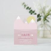 Invitation Baby shower solaire de Pink Mountain (Debout devant)