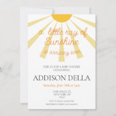 Invitation Baby shower solaire jaune (Devant)