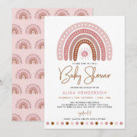 Baby shower solaire minimaliste Dusty Rose Rainbow