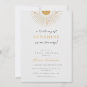 Invitation Baby shower solaire moderne minimaliste (Devant)