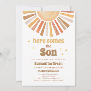 Invitation Baby shower solaire neutre pour les femmes