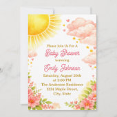 Invitation Baby shower soleil (Devant)