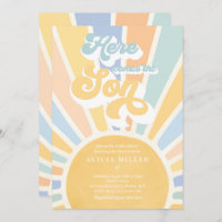 Baby shower Soleil Venez Ici Le Son Blue Rays