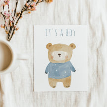 Baby shower somptueux à l'ours en peluche bleu dou